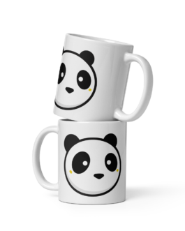 Pandacoin white glossy mug